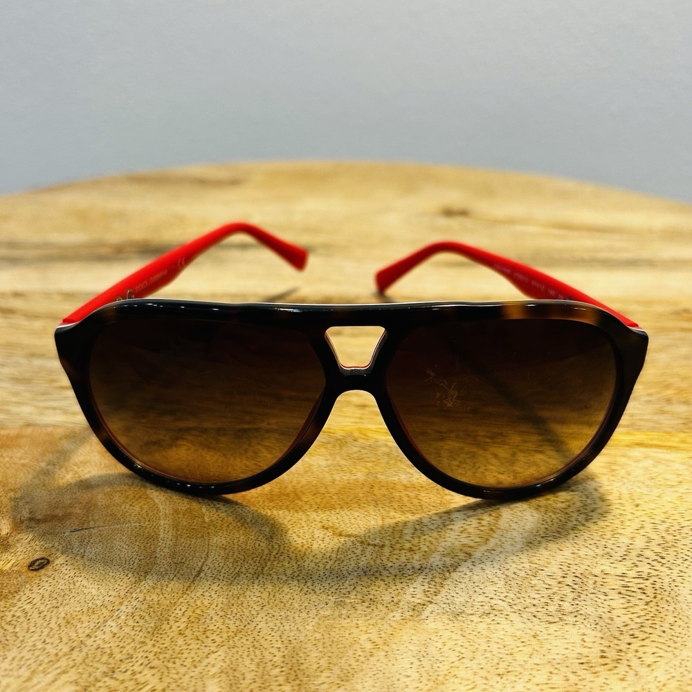 Dolce & Gabanna Women's Tortoise + Bright Red DG4169P Aviator Sunglasses Unisex